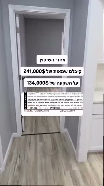 תיעוד מתוך פרויקטים של מילר גרופ, להמחשת שלב מממנים מחדש
